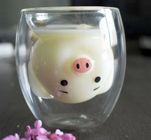 Pig Doubled-Walled Glass