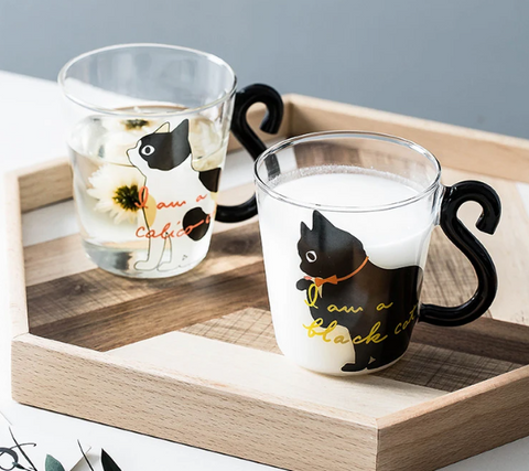 Cute Cat Glass Cup